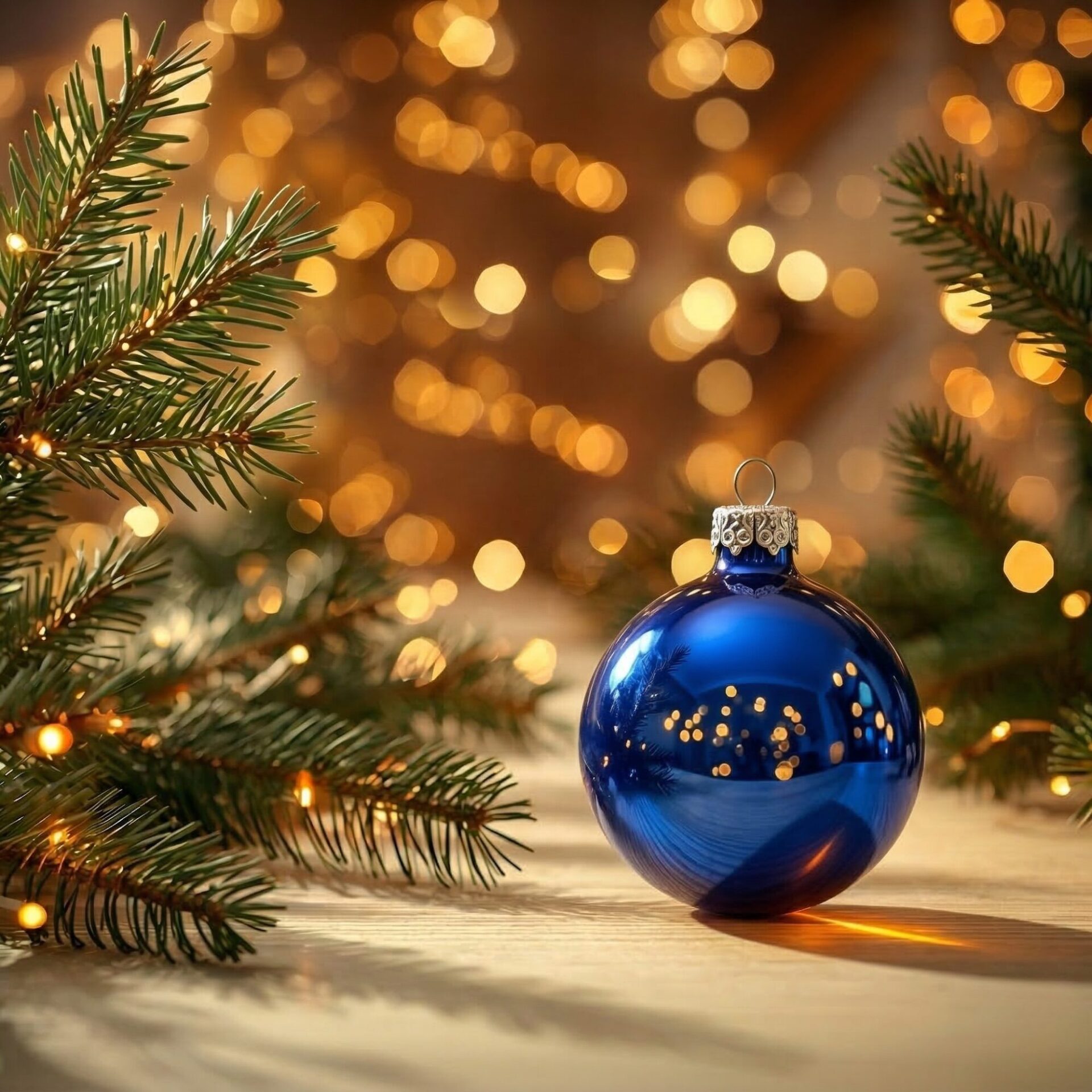 "royals" - 6 cm Weihnachtskugeln azur blau – Bild 2