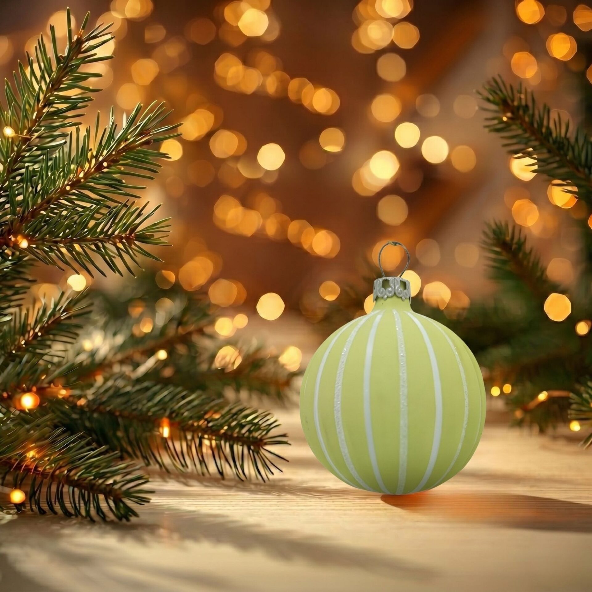 "life goes on" - 6 cm Weihnachtskugeln grün matt – Bild 2