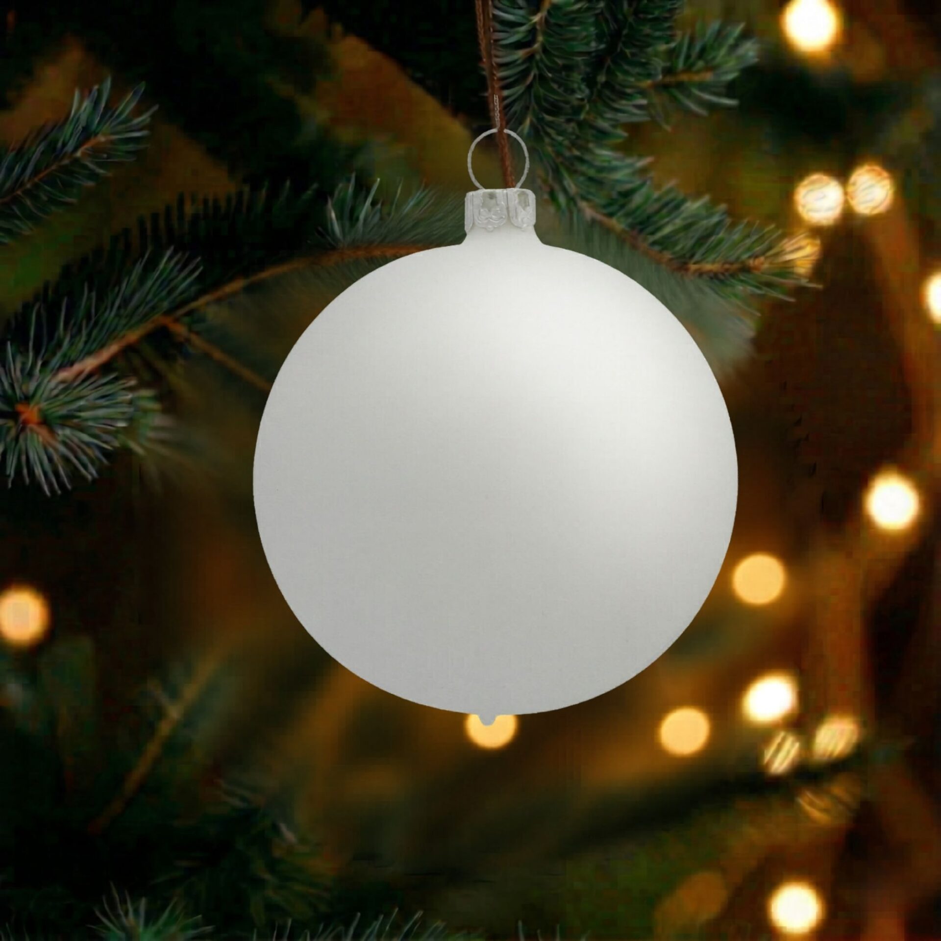 "heaven" - 8 cm Weihnachtskugeln weiß matt – Bild 4