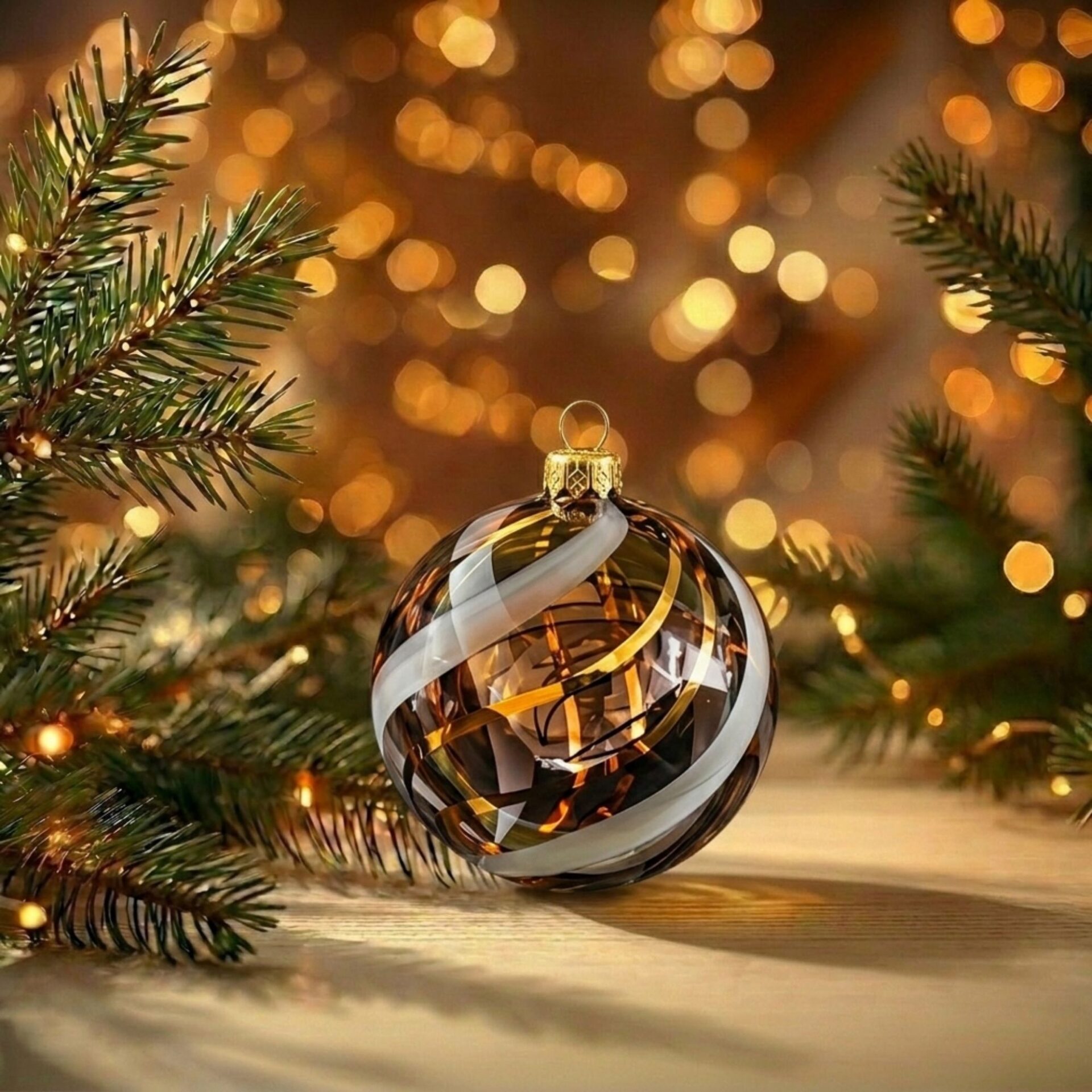 "royal highness" - 6 cm Weihnachtskugeln transparent - 24 Karat Gold – Bild 2