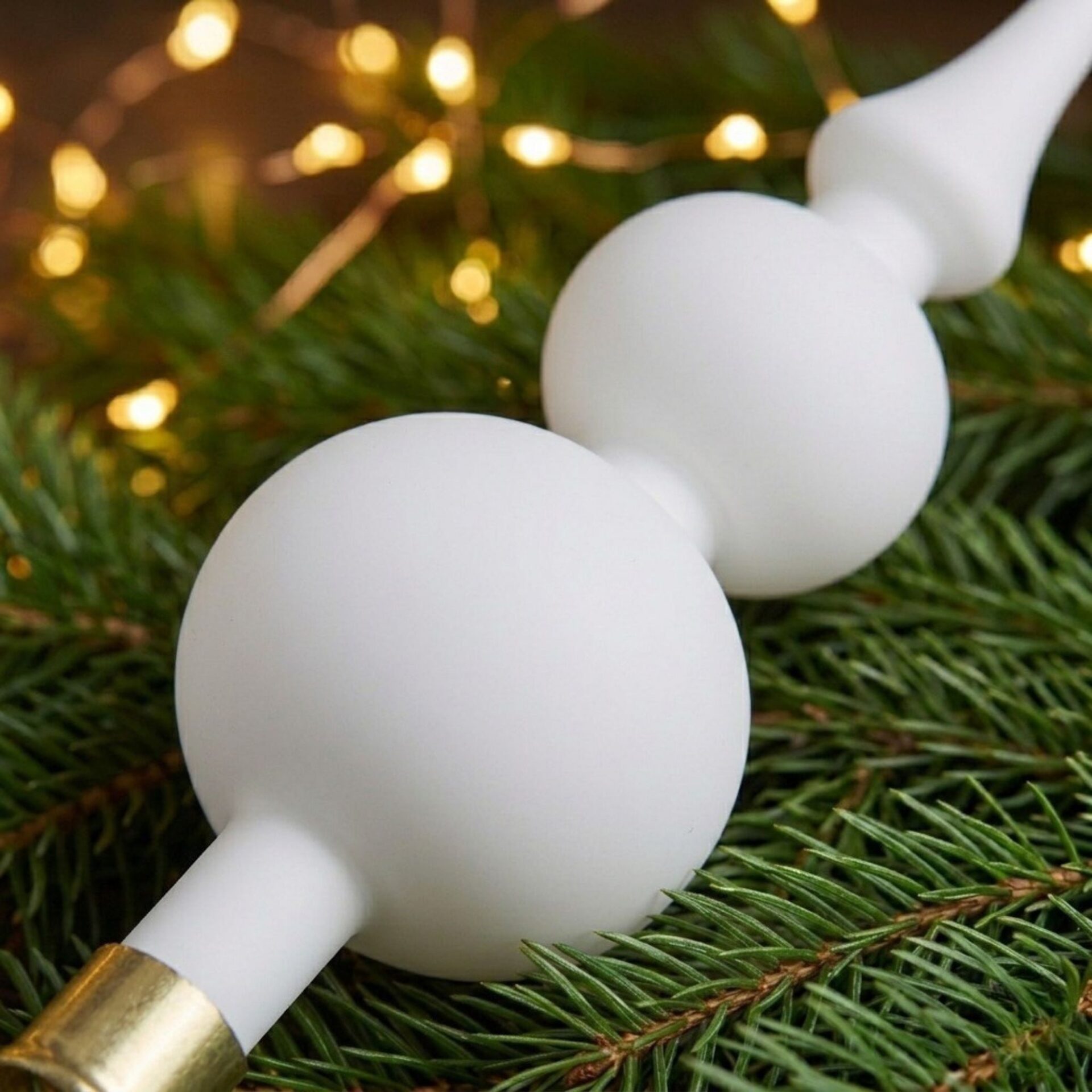 "heaven" - Spitze 31 cm | Christbaumschmuck weiß matt – Bild 4