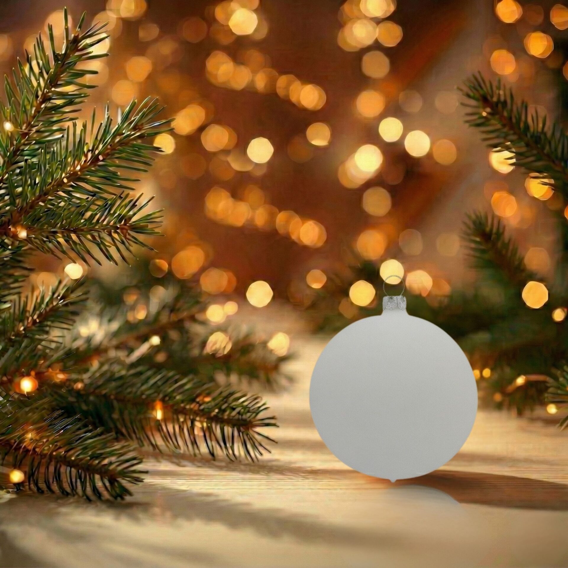 "heaven" - 8 cm Weihnachtskugeln weiß matt – Bild 2