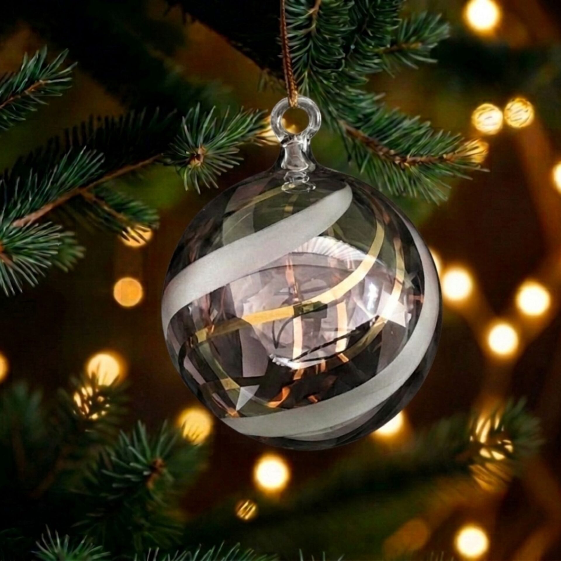 "royal highness" - 6 cm Weihnachtskugeln transparent - 24 Karat Gold – Bild 4