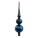 31 cm große Doppelspitze mit einem royal blauen glänzend mattem Farbverlauf aus Glas
