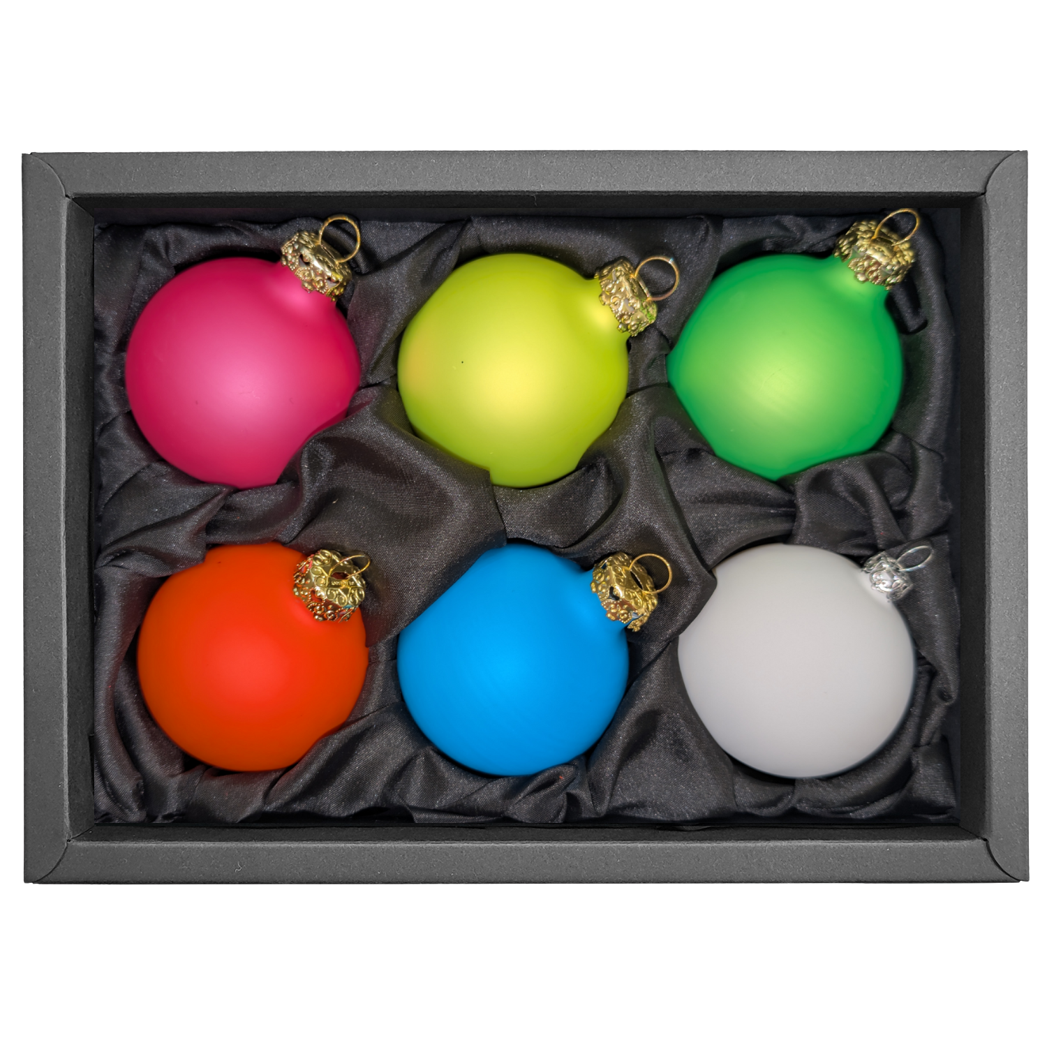 Weihnachtskugeln Neonfarben