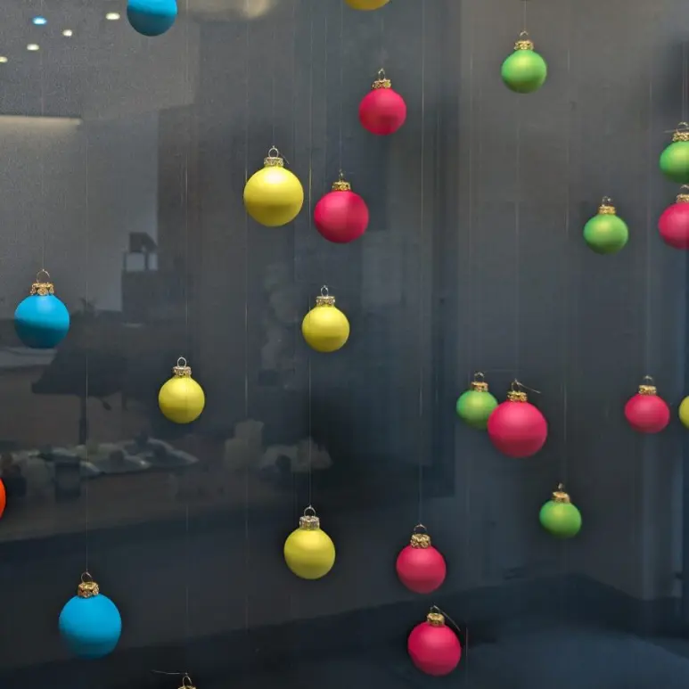 Weihnachtskugeln Neonfarben