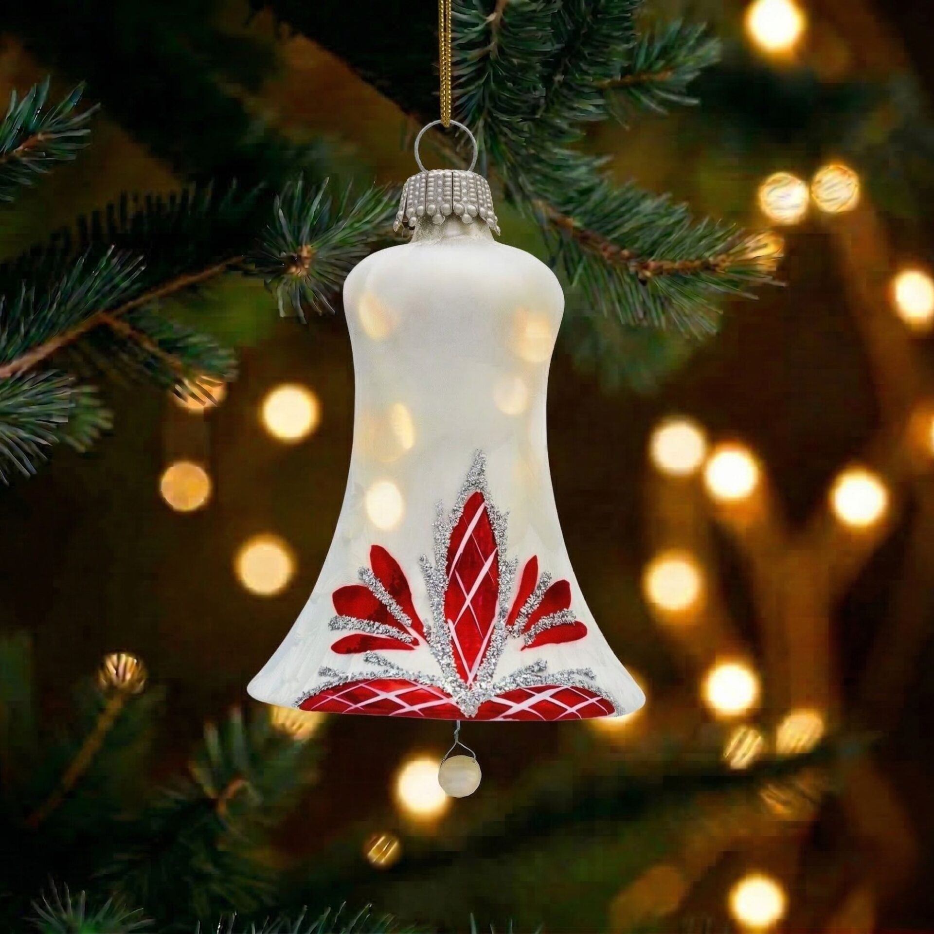 snow flake - Glocke aus Glas mit Schneeflocken-Design – Bild 4