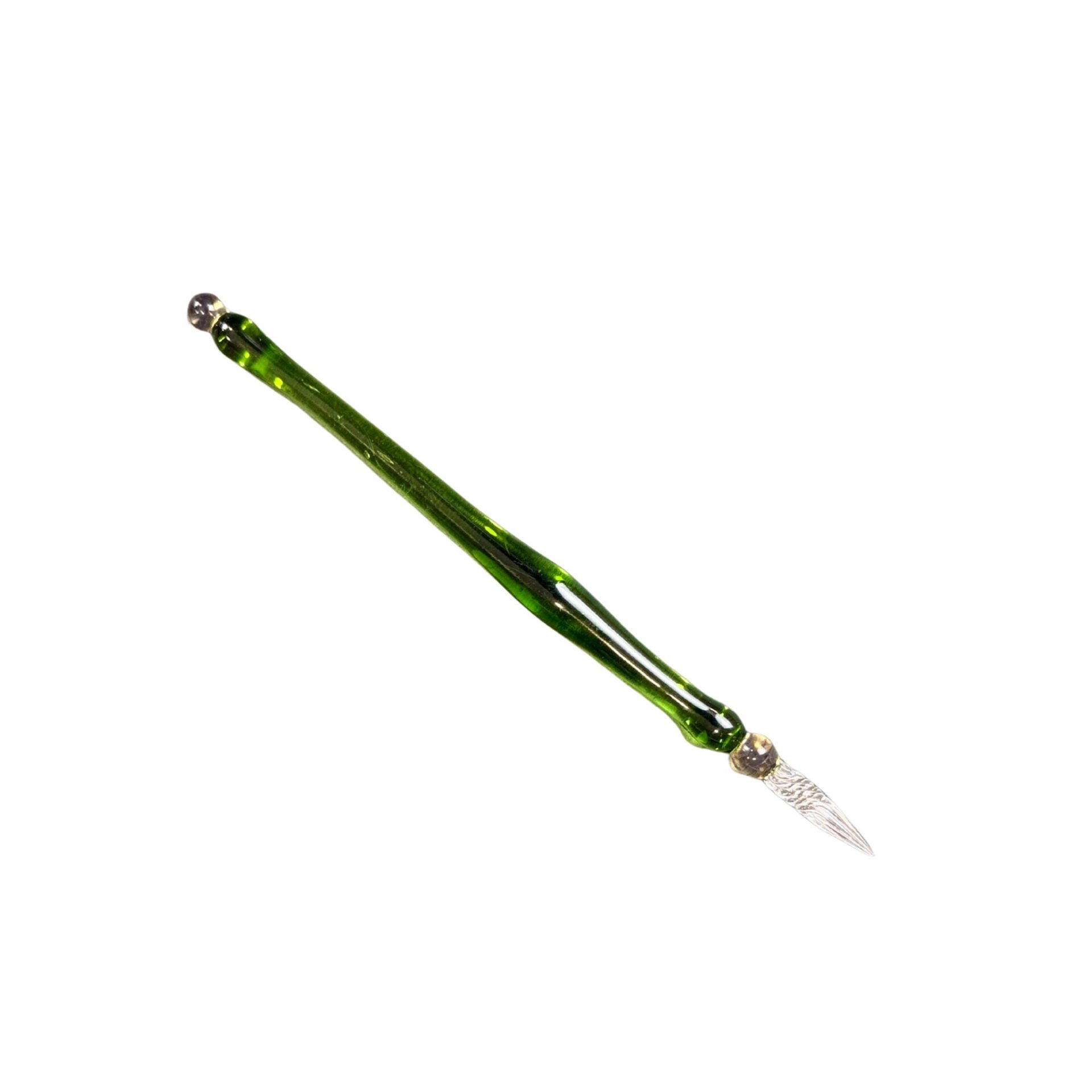 Schreibfeder Dunkelgrün – Glasstift für Kalligraphie